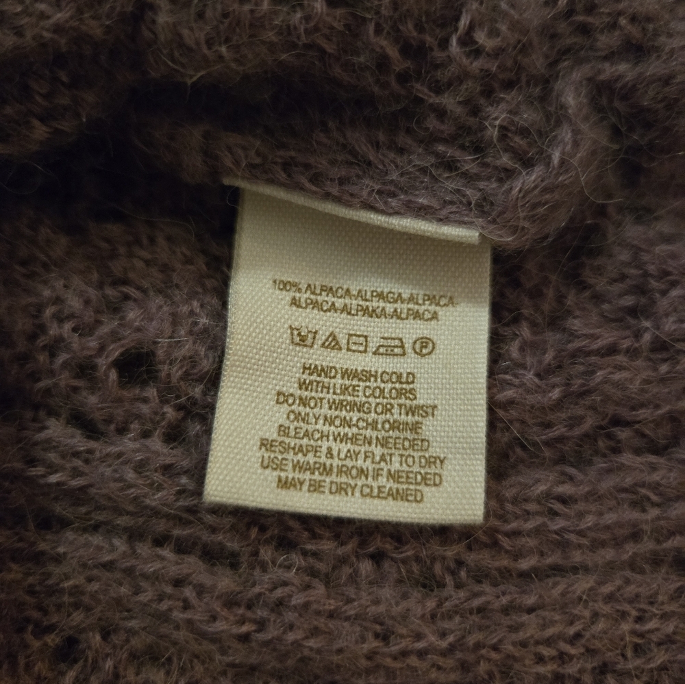 Knitted & Knotted By Anthropologie Alpaca Small Purple Long Sleeve Sweater Dress - Picture 7 of 10